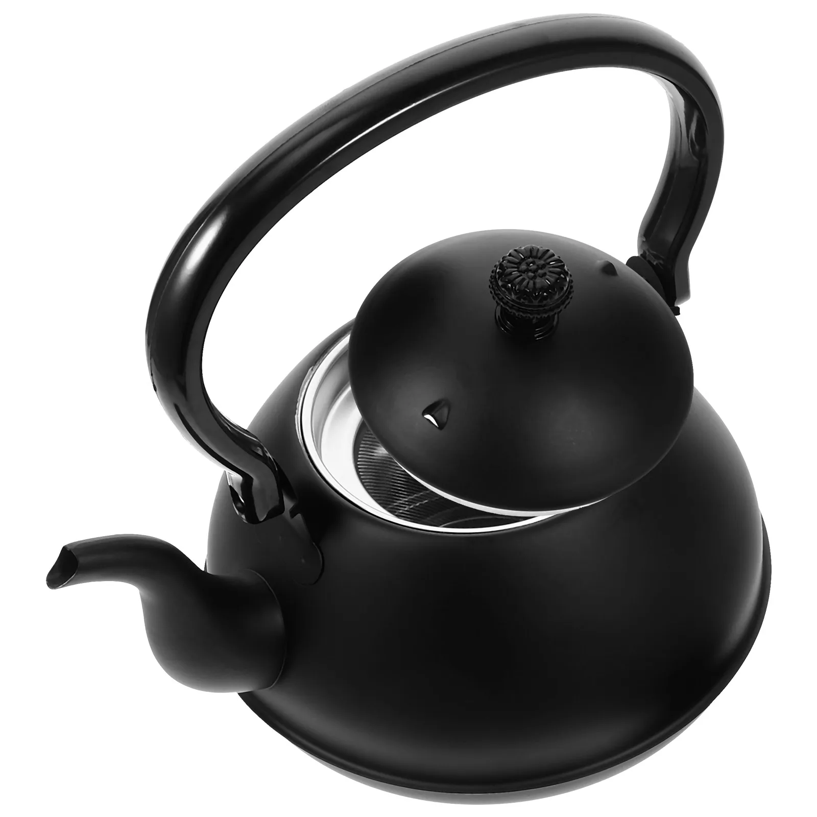 

1pc Stainless Steel Teapot Large Capacity Rustproof Kettle Vintage Style For Kitchen Tea Coffee Brewing Camping Home Use