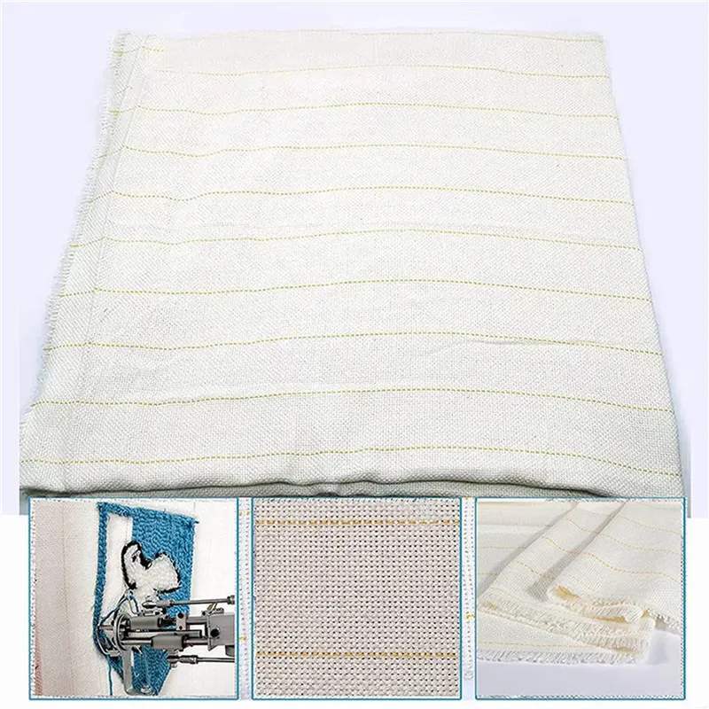 Monk Cloth Tufting Cloth Marked Lines Woven For Making Garments DIY Monk Cloth Carpet Tapestry Rug Making Needlework