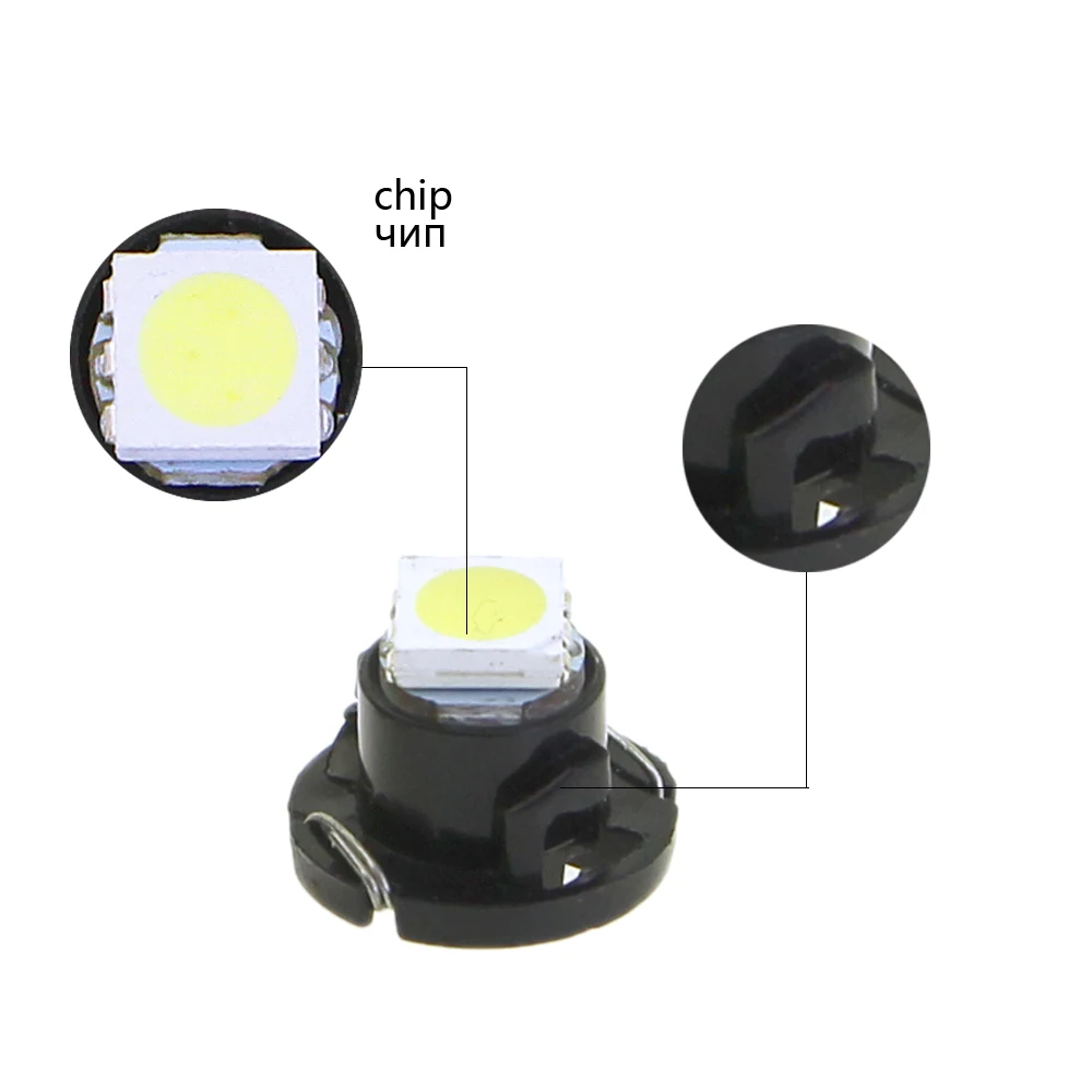 BhoiMo 8PCS T3 T4.2 T4.7 Led Bulb Neo Wedge Instrument Dashboard Light Warning Indicator Car Vehicle Signal Lamp 12V Red Green