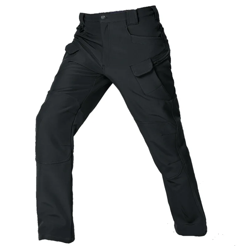 Soft shell pants, multi-pocket tooling, commuter pants, warm and velvet, light.