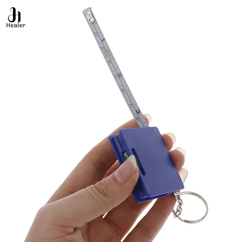 Mini Tape Measure With Key Chain Plastic Portable Retractable Ruler Centimeter/Inch Tape Measure