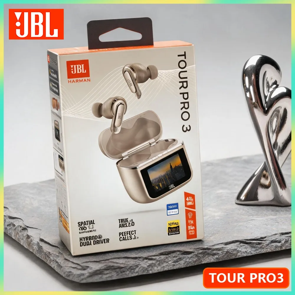 JBL Tour Pro 3 True Wireless Earphones Ergonomic Comfort Fit Bluetooth5.3 Spatial 360 44H Combined Playtime Headphones