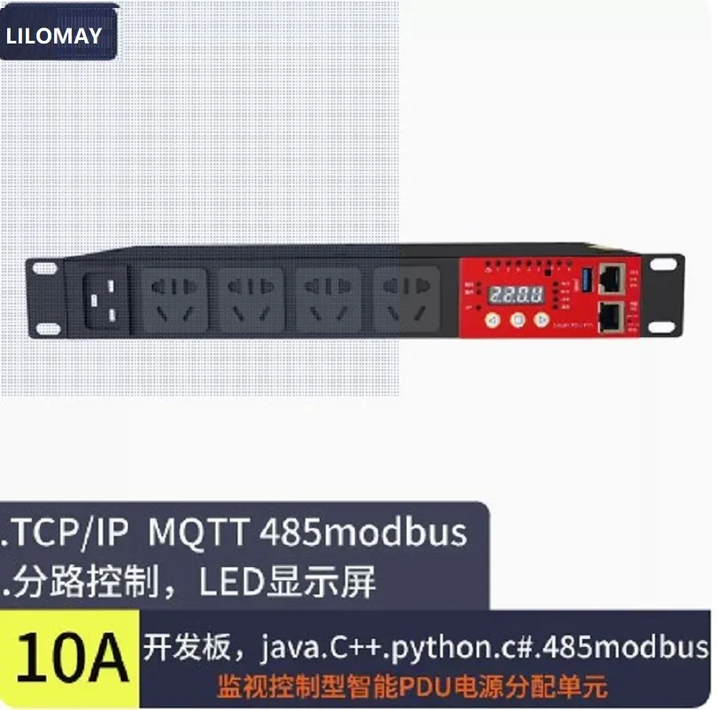 

Customized Intelligent PDU Cabinet Socket 4-bit Remote Control Centralized Management TCP/IP 485 Modbus Independent Switch