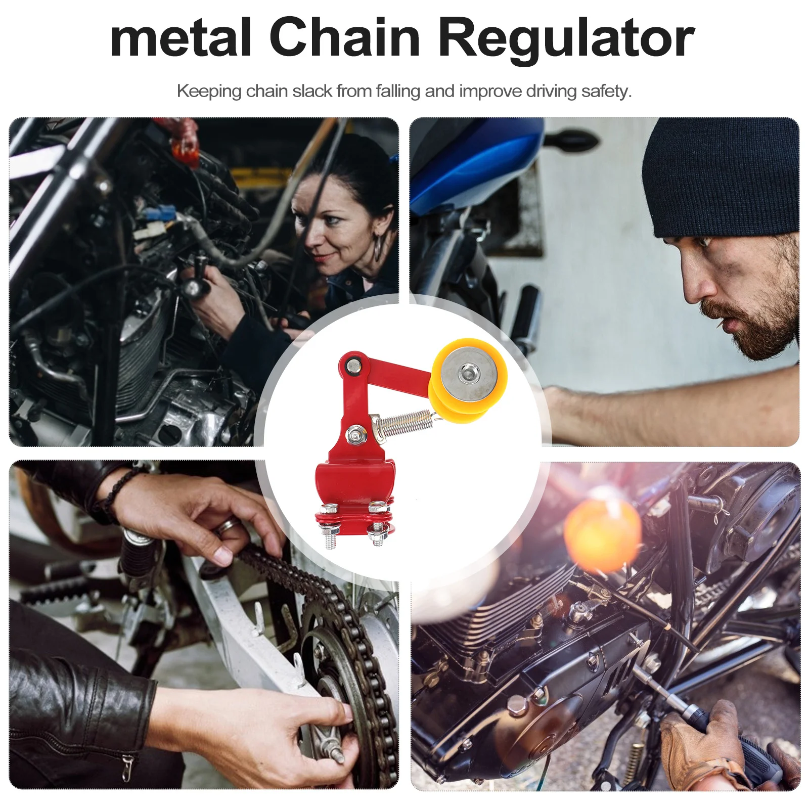 

Motorcycle Chain Auto Adjust Metal Regulator For Dirt Bike Pit Atv Universal Fit Riding Safety Metal Tensioner Tool