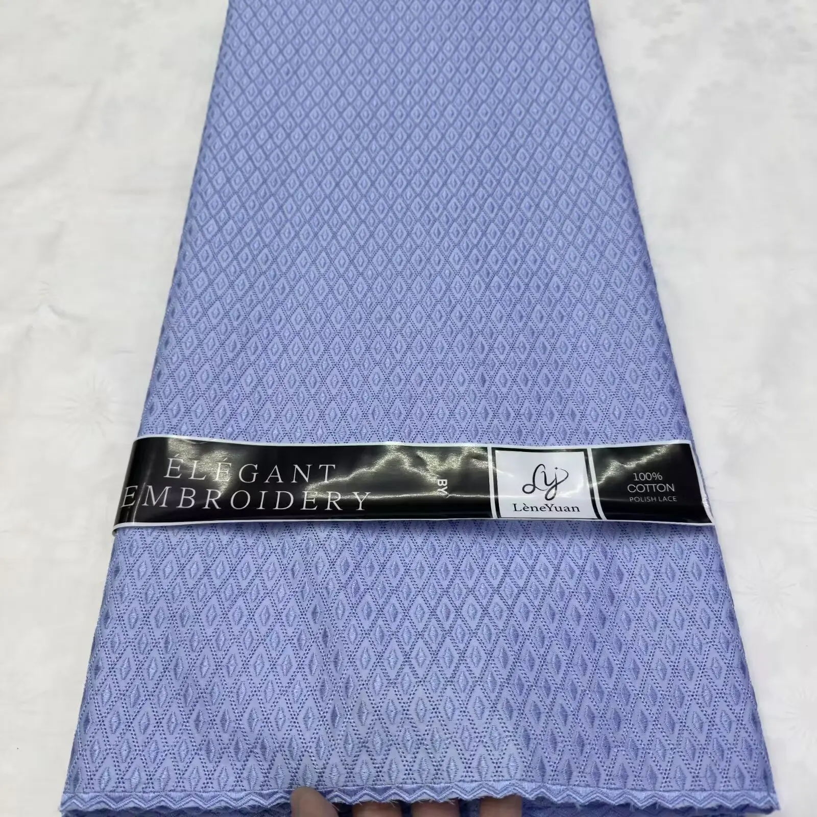 

Fashion 5 Yards Newest 100% Cotton Lace Fabric African Atiku Fabric High Quality Swiss Voile Polish Lace Cotton Fabrics for Men
