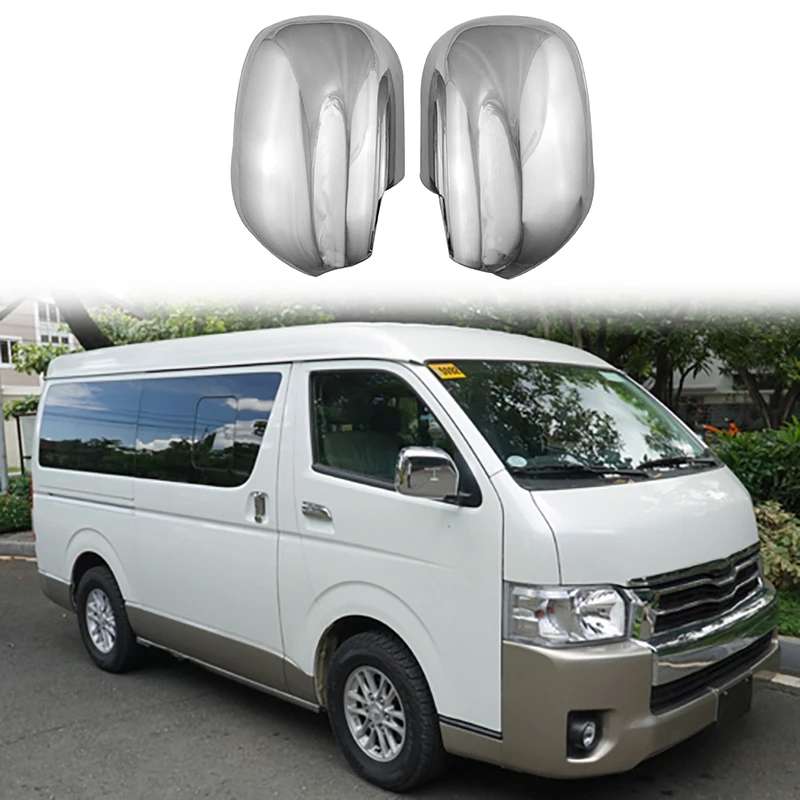 Car Chrome Rear View Rearview Side Glass Mirror Cover Trim Frame Side Mirror Caps For Toyota Hiace Commuter 2006-2016