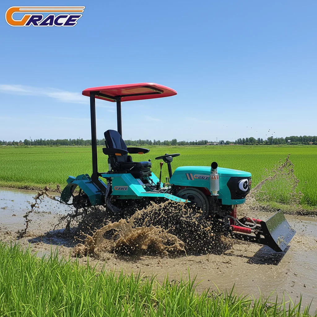 

Customize Heavy Duty Crawler Tractor With Plow Harrow Weeder Farming Attachments