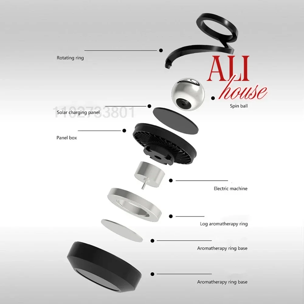 Solar Car Air Freshener Interstellar Levitation Rotating Auto Flavoring Car Perfume Deodorant Diffuser Interiors Accessories