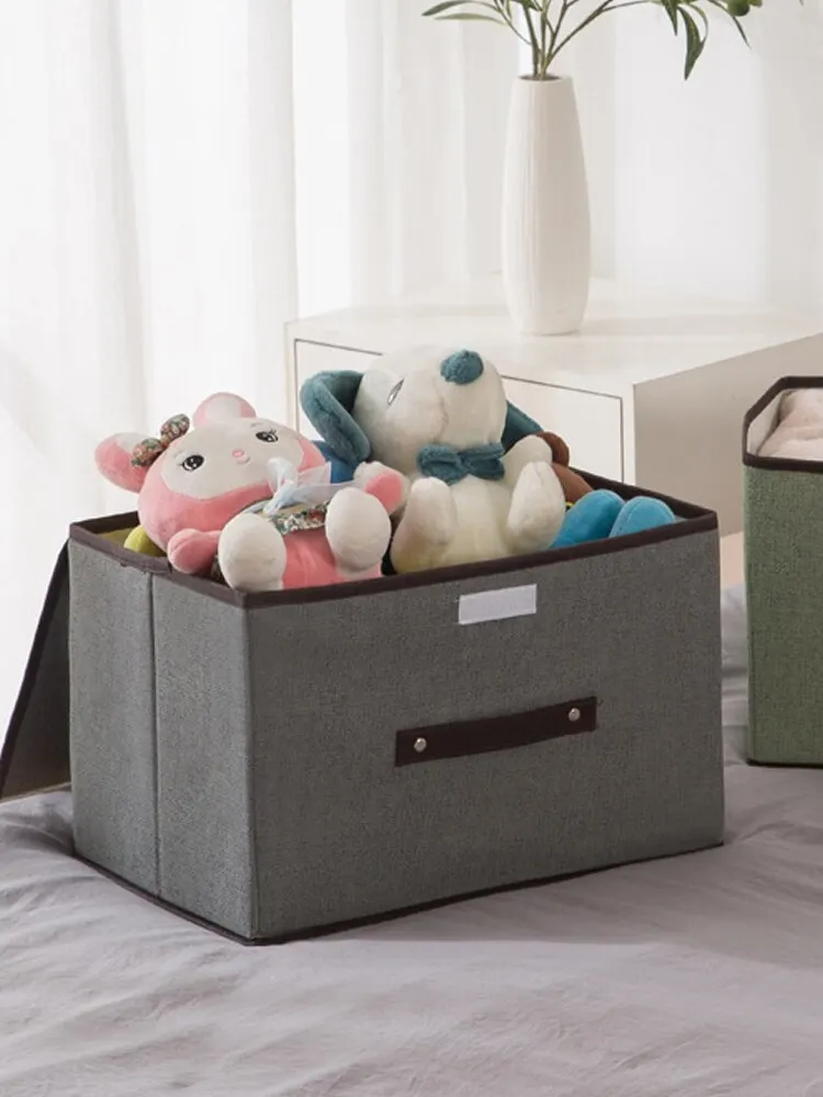 Boîte de rangement en tissu non tissé gris, fournitures pour la maison, vêtements, sous-vêtements, chaussettes, jouets pour enfants, évaluationcosmétiques