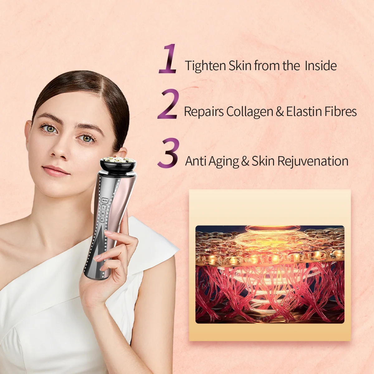 Elektroporatie Verminder vermoeidheid van de ogen Anti-aging Machine Thuisgebruik Schoonheidsbehandeling Oogzorg Gezichtsapparaat Gezichtsmassager