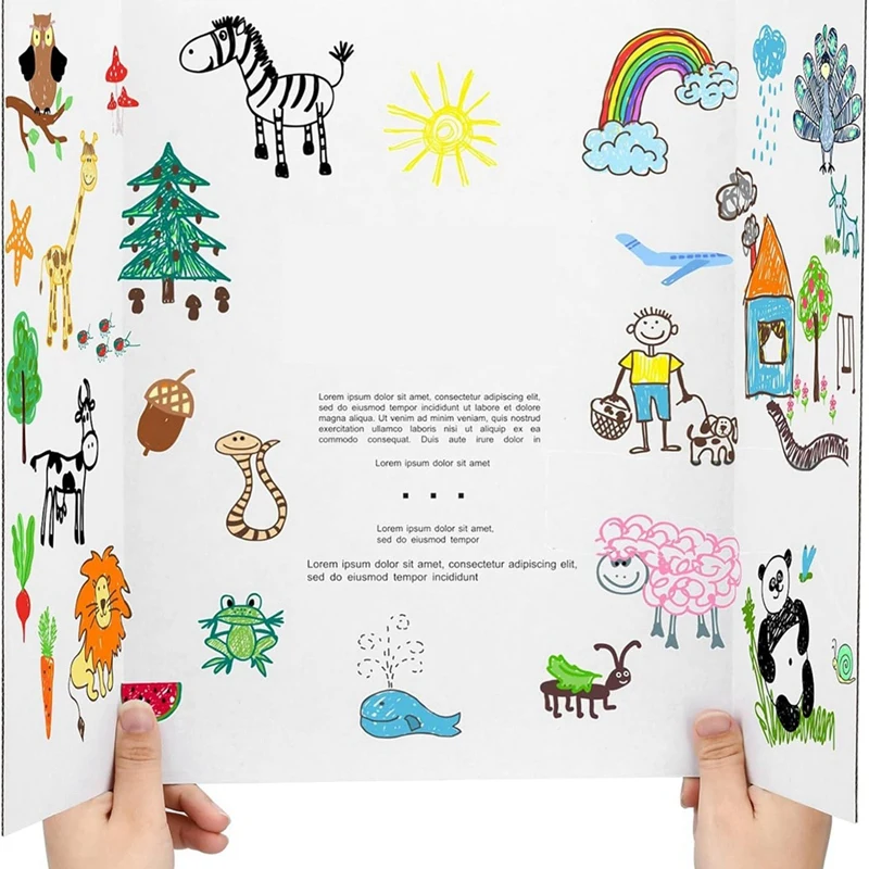 Pequeno Trifold Poster Board Branco, Vem com acessórios pegajosos, Apresentação ondulada, 21.5X14 polegadas, 4 pcs