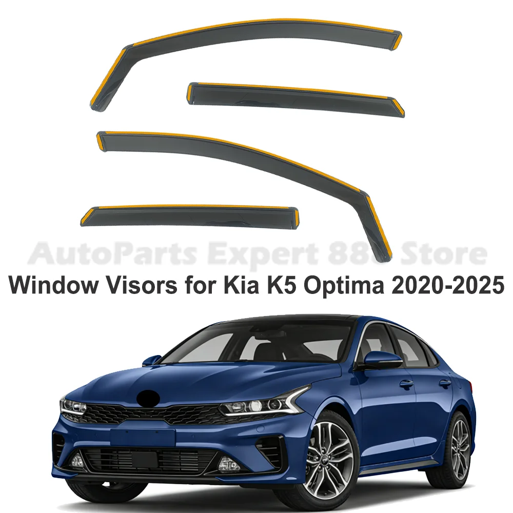 Modification Part Weather Shield For Kia K5 Optima 2020-2025 Rain Guard Deflector Windshield Rain Eyebrow Awning Trim
