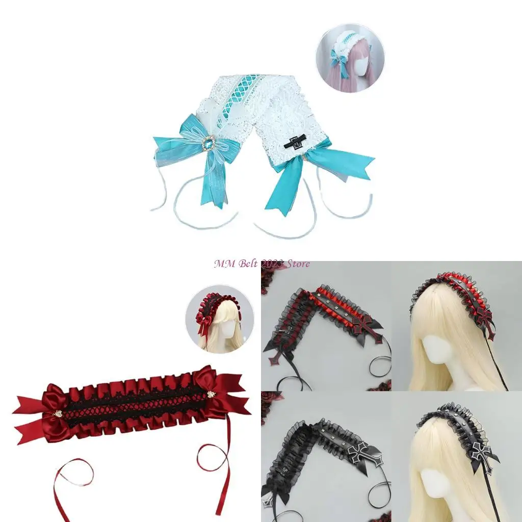 

49ME милые детские повязки на голову в готическом стиле, праздничная одежда, головные уборы с бантами для музыкальных реквизит