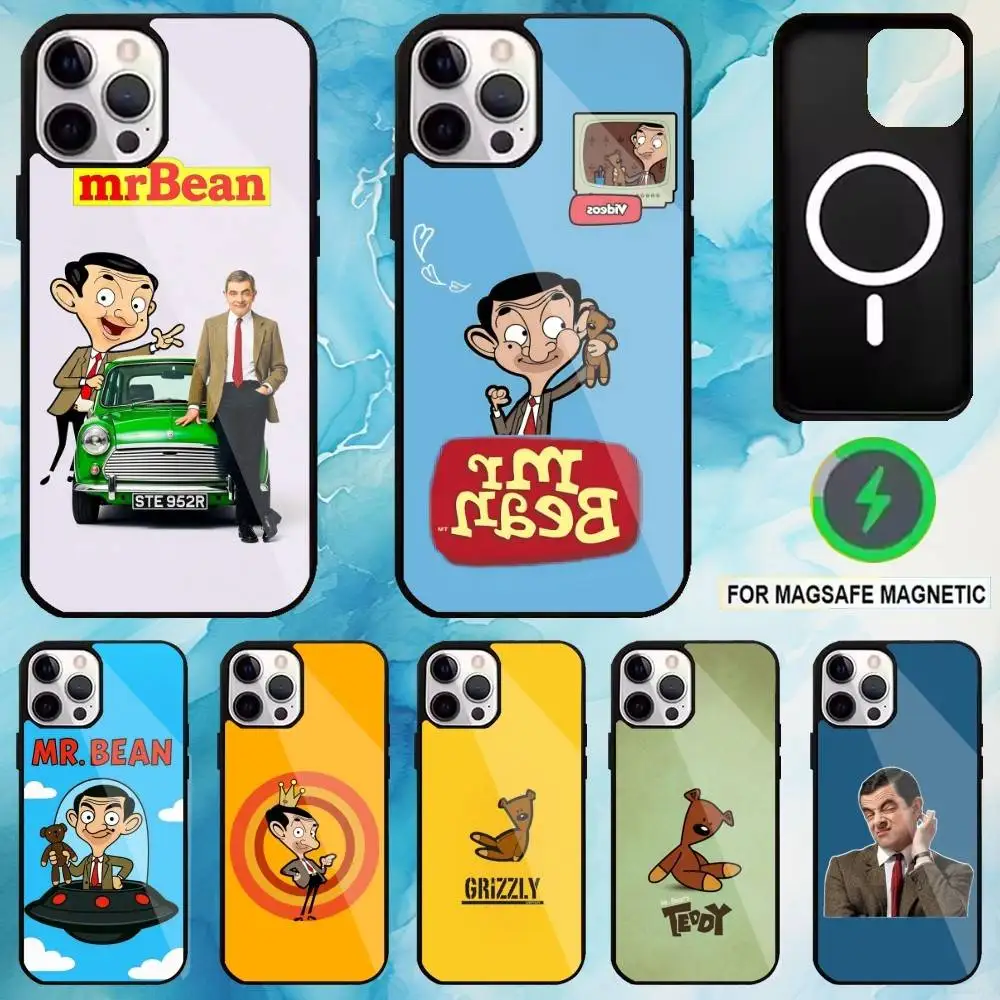 

Mr B-BeanS Funny Phone Case For iPhone17,16,15,14,13,12,11 Plus,Pro Max Magnetic For Magsafe Wireless Charging