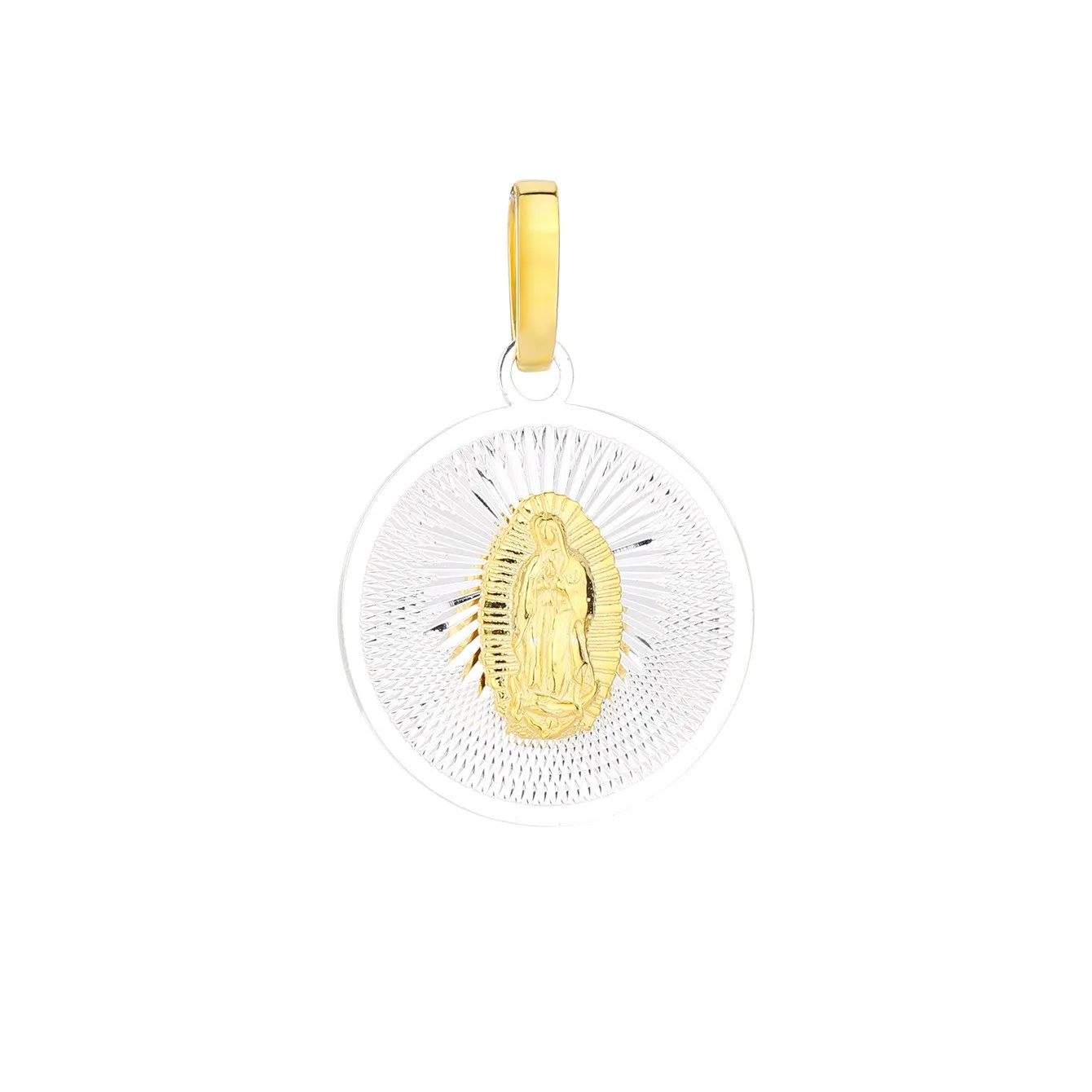 Our Lady of Guadalupe Sterling Silver 925 Pendant Nacklace Mexican Patron Saint Virgin Mary Catholic Jewelry