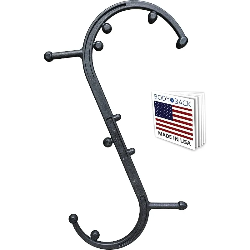 

Body Back Buddy Classic USA Made Handheld Massage Cane - Full Body Trigger Point Tool for Deep Tissue Pain Relief - Dual Hooks f