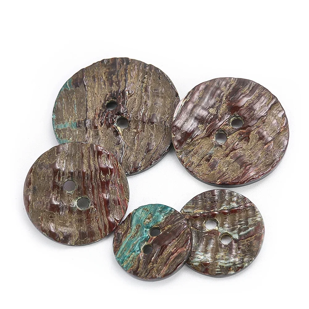 10PCS Natural Abalone Shell Buttons Garment Clothes Decor Shirt Pants Buttons Embellishments Finishes Sewing Accessories 2 Holes