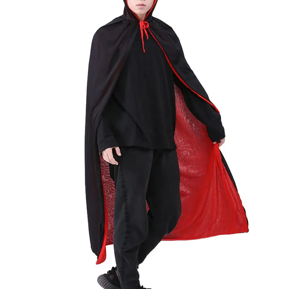 Masquerade Party Cloak Adults Halloween Cape Reversible Black Halloween Cape for Kids Adults Witch Vampires Cloak Hooded for Men