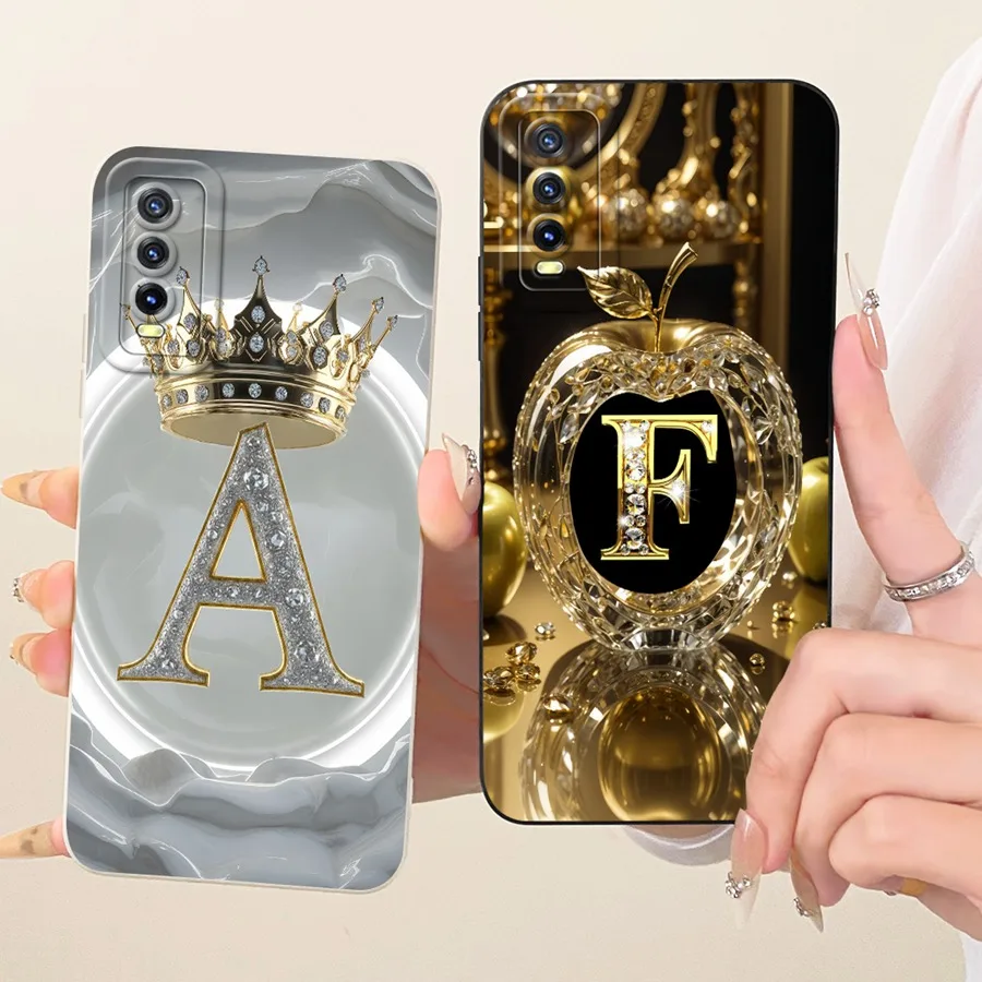 Funda para Vivo Y20 Y20i Y11s Y12s V2026 V2027 V2028, nueva funda protectora trasera con letras pintadas para Vivo Y20 Y20i