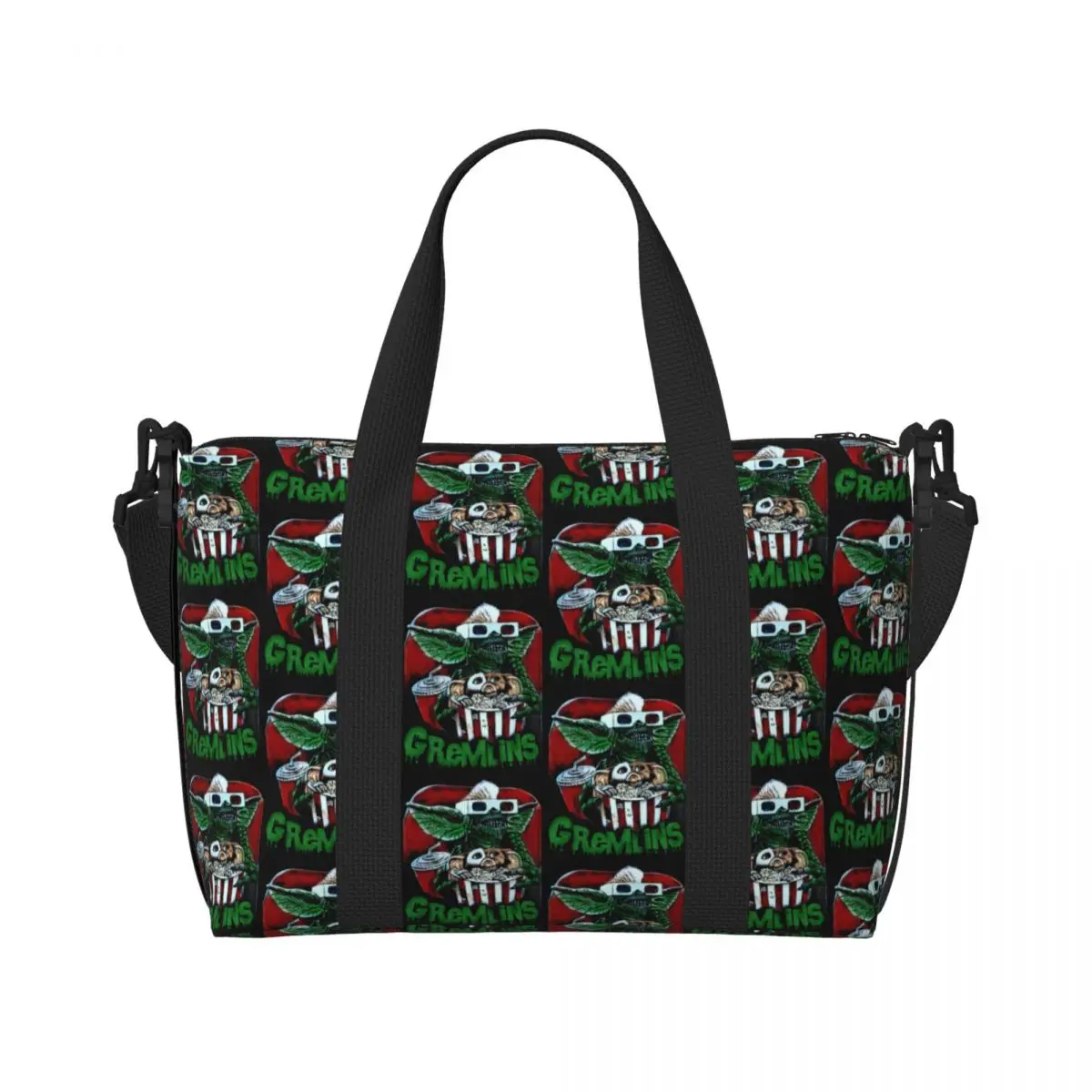 Custom Gremlinss Tote Bag Women Big Capacity Gizmo 80s Movie Mogwai Horror Retro Gym Beach Travel Bags