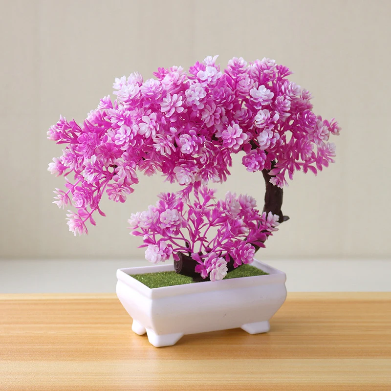 New Simulation Fake Potted Bonsai Tree Artificial Plant Desk Ornament Artificial Plant Bonsai Small Tree Pot Home Decoration