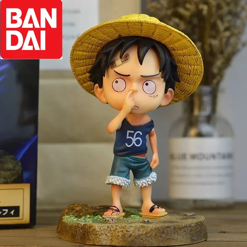 15CM Anime One Piece Monkey D Luffy Figure Childhood Boy Action Figurine PVC Model Car Decoration Statues Doll Toy Birthday Gift