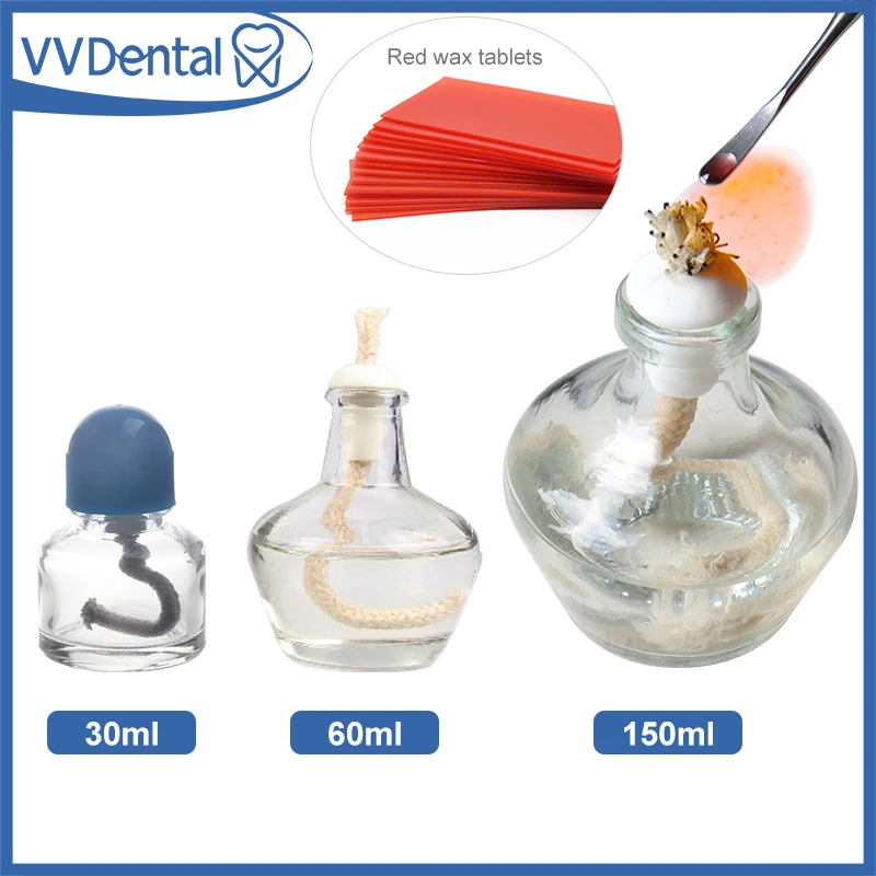 

VVDental 30/60/150ml Dental Alcohol Lamp Burner Chemical Wax Type Alcohol Light Heating Glassware Dentist Lab Tools