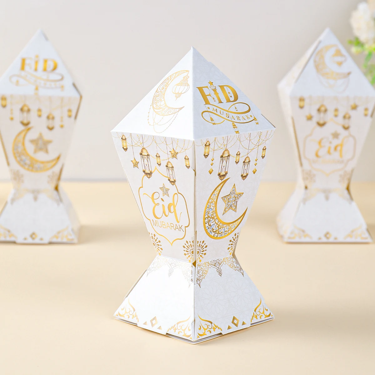 عيد مبارك صندوق حلوى رمضان كريم هدية صندوق حلوى كوكيز أكياس الديكور للمنزل 2025 لوازم حفلات المهرجانات الإسلامية الإسلامية