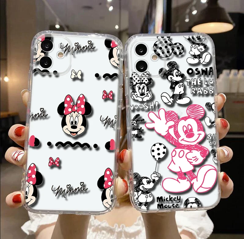 A14 Mickey and Minne Soft Case for Moto G Play E20 E4 E40 E5 E6 E6S E7 Power Edge 20 Lite Pro G200 G30 G4 G52 G42