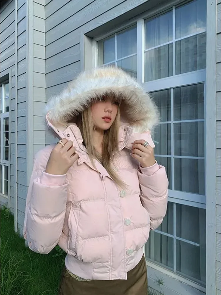 Jackets for Women Single Breasted Hooded Cotton Jacket Coats Thick Warm Parkas Hoodie Jaqueta Feminina Winter Ropa