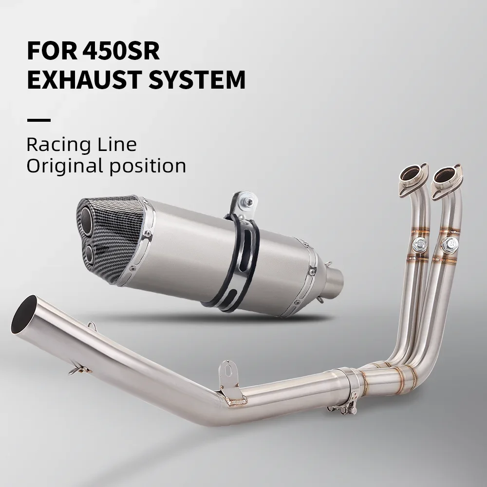 

Slip On Exhaust For CFMOTO CF 450 SR 2022 2023 Years Motorcycle full Exhaust Escape moto Modified Link Pipe 51mm Inlet