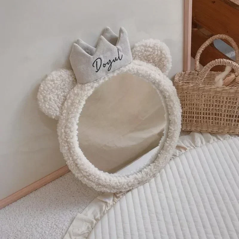 Acrylic Creative Home Art Wall Decor, Bathroom Baby Room Decorative Mirrors, Photography Accessories, Nordic Cartoon Crown Bear