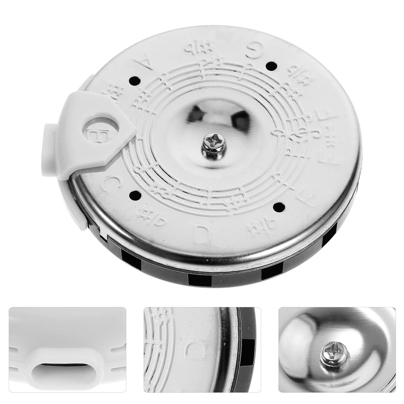 

13 Tone Round Guitar Tuner Silver Accurate Pitch Tuning Violin Key Professional Music Tool