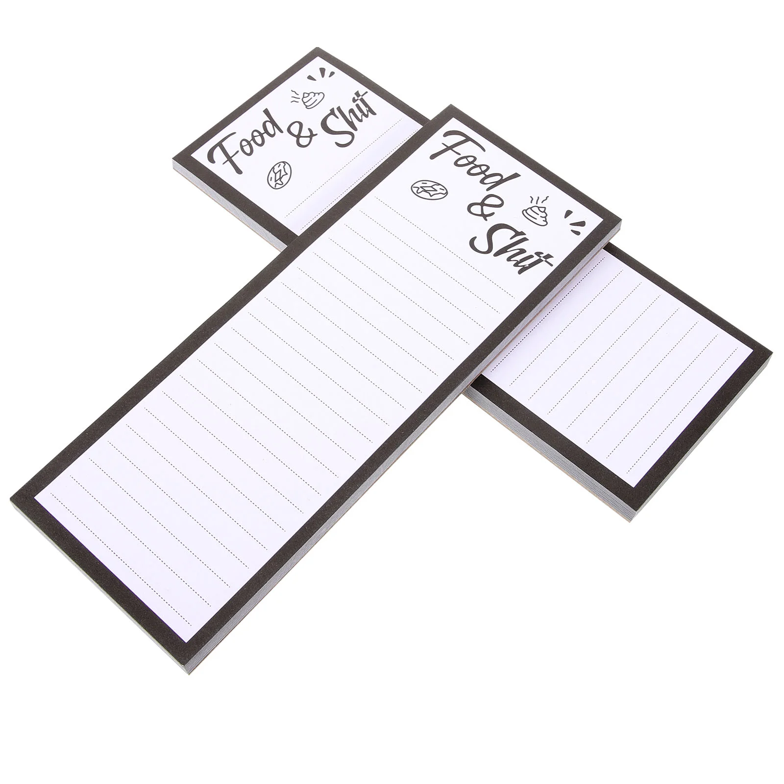 

2 Pcs Magnetic Note Pads for The Refrigerator Shopping Fridge Magnets Groceries Paper Grocery Office