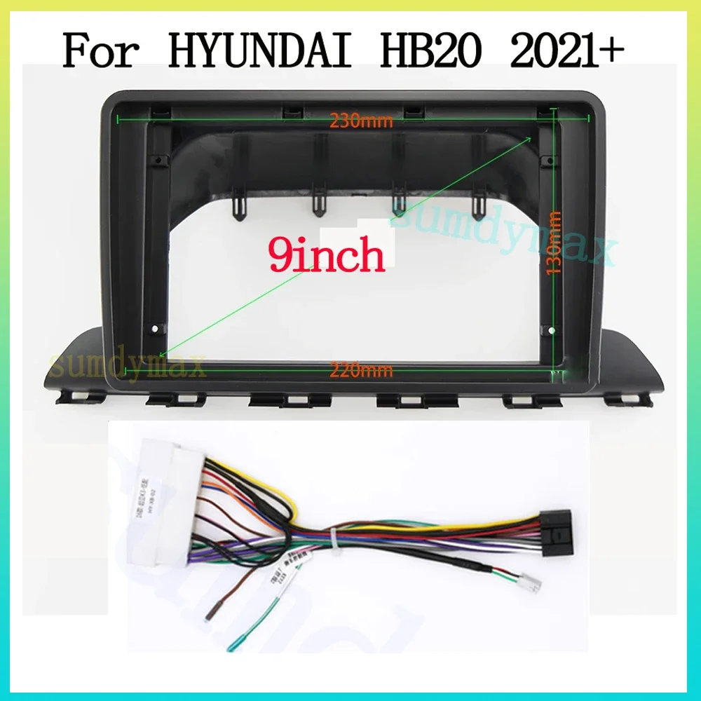 

2 Din 9 "автомобильный радиоприемник, лицевая панель, рамка для HYUNDAI HB20 2021 2022, Android DVD, стерео, монтажная панель, комплект отделки панели