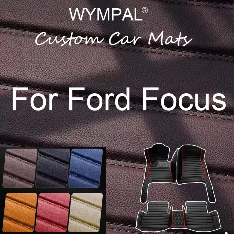 

Luxury Custom Car Floor Mat For Ford Focus 2006 2007 2008 2009 2010 Interior Details Auto Carpet Rugs Foot Pads Leather set