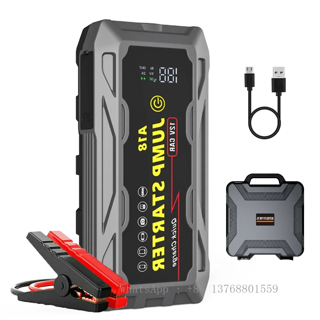 Factory Wholesale 12V Hight Power Car Battery Booster Pack Portable Car Jump Starter 2000A Peak Current Jump Starter