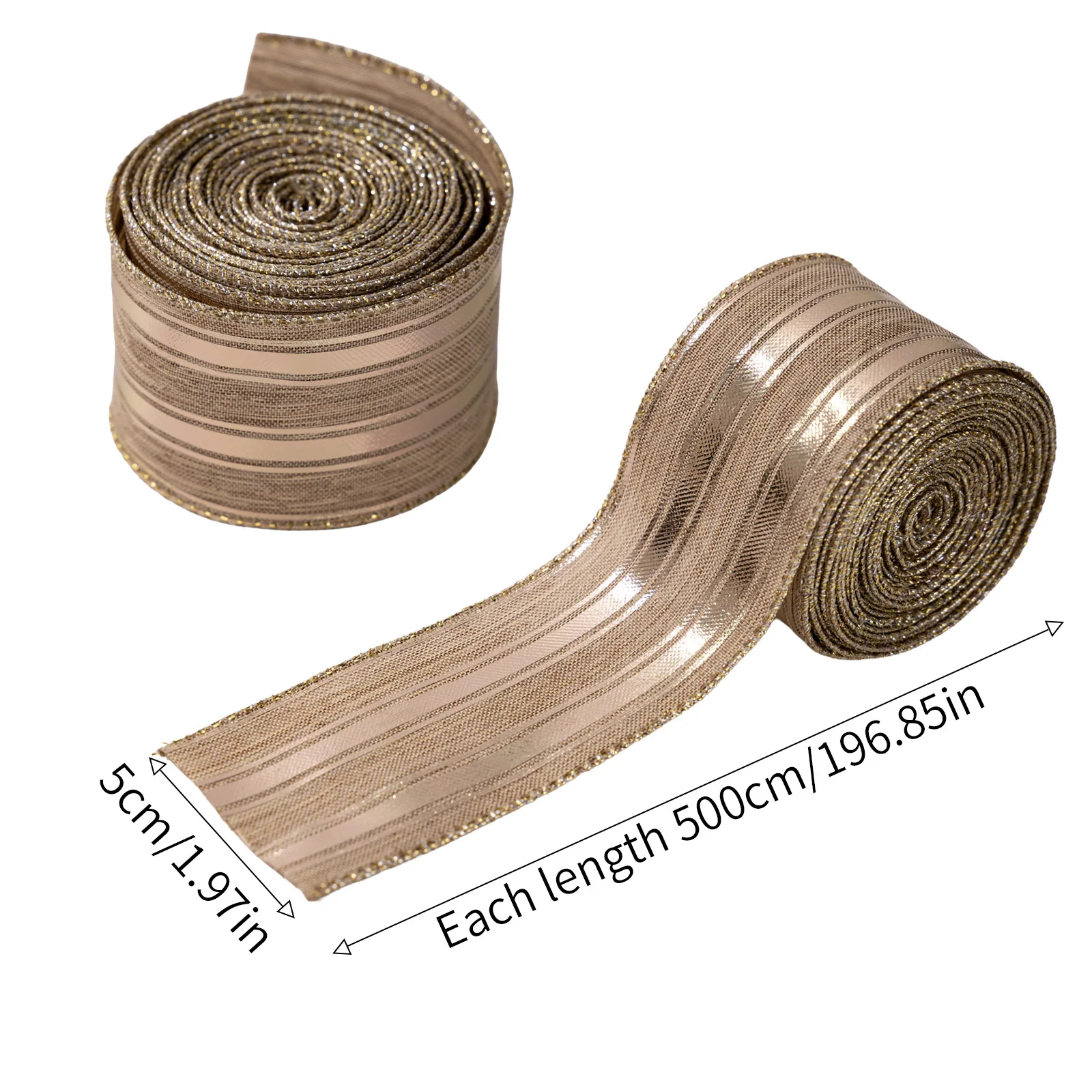 New Hot-selling Christmas Ribbon Christmas Tree Garland Decoration Ribbon Simple and Versatile Atmosphere Layout Ribbon