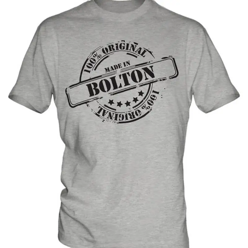 CAMISETA PARA HOMBRE HECHA EN BOLTON, REGALO DE NAVIDAD, CUMPLEAÑOS, 18, 30, 40, 50, 60 AÑOS
