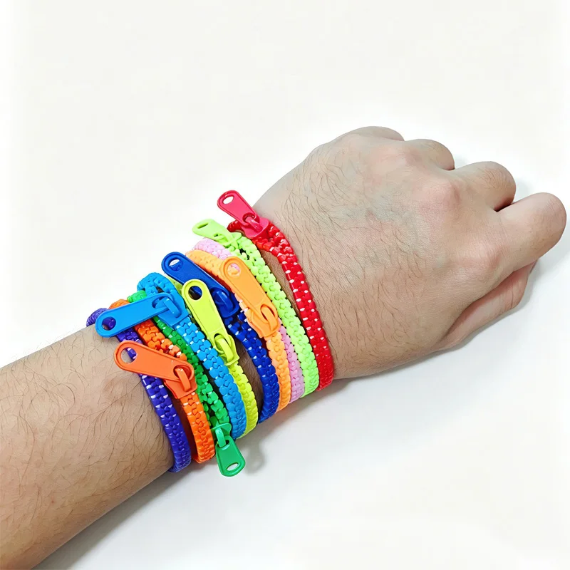 Fidget Zipper Bracelets Sensory Toys For Kids Boys Girls Birthday Gifts Classroom Prizes Party Favors Easter Egg Fillers