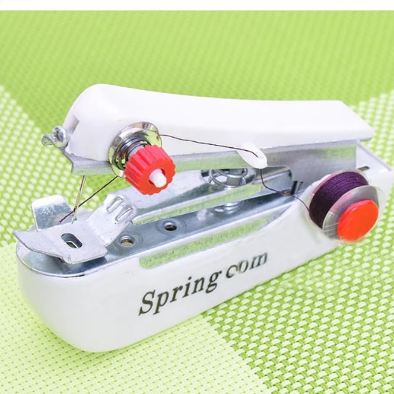 Brand New Useful Portable Needlework Cordless Mini Hand-Held Clothes Fabrics Sewing Machine