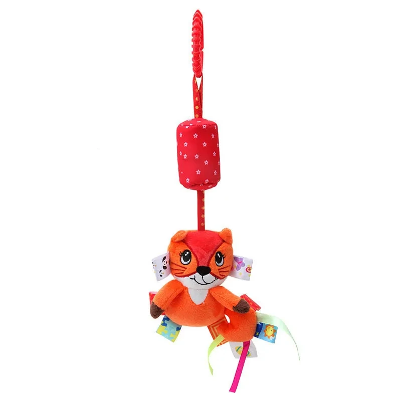 Cute baby wind chimes animal strollers pendants bed hangers chimes bell Development Handle soft aeolian bells hanging ring toys