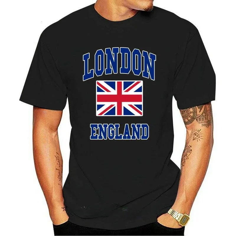 New England London Man Printed T-shirt Flag Britian Union Vintage Unisex Adult Gift Woman Top Classic Aesthetic Ropa Hombre