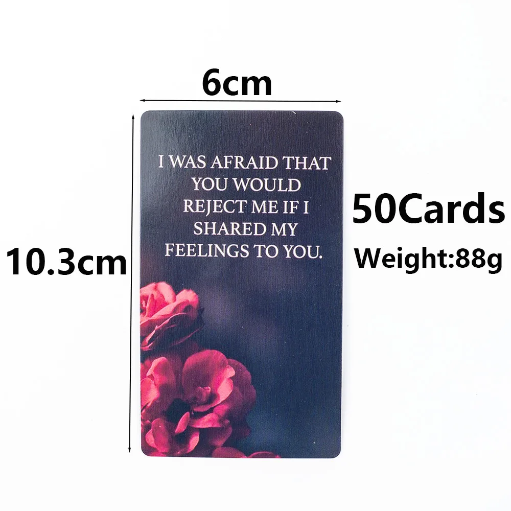 Dark Confession Oracle-Karten Twin Flame Oracle-Karten Love Keywords, Messages Deck, Dark Shadow 50 Stück Karten – Detail 5