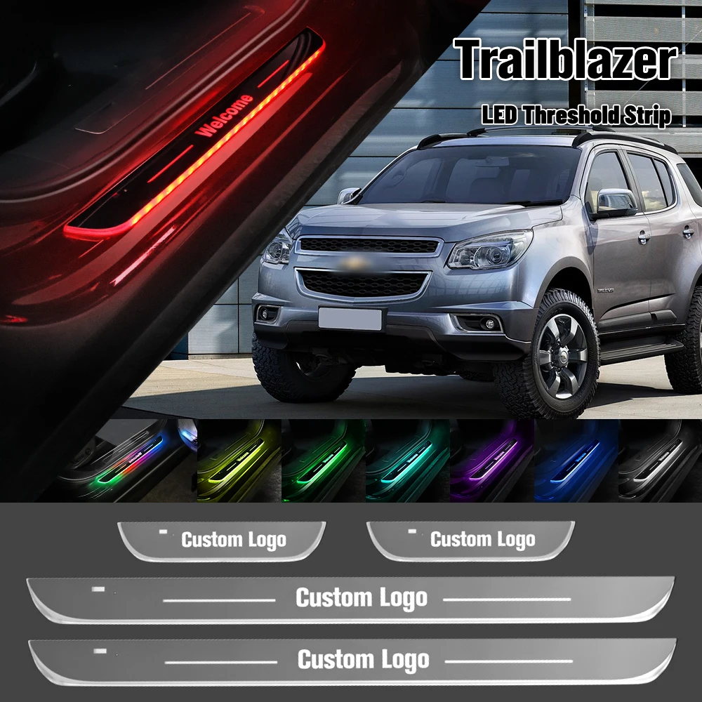 For Chevrolet Trailblazer 2001-2020 Car Door Sill Light Customized Logo LED 2016 2018 Welcome Threshold Pedal Lamp Accessories