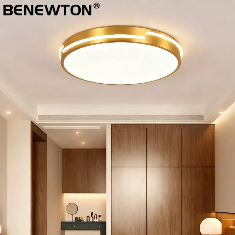 Led جميع أضواء السقف النحاسية CCT الشمال الفاخرة Led مصابيح السقف غرفة المعيشة غرفة نوم فيلا تركيبات الإضاءة لامعة الإبداعية