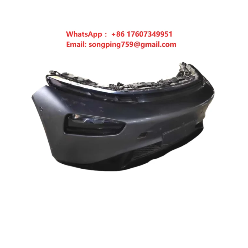 2020 XPeng P7 Front Bumper Assembly Grey Radiator Grille Electronic Fan New Condition Body Kit Fog Light Cut-Outs ABS Used