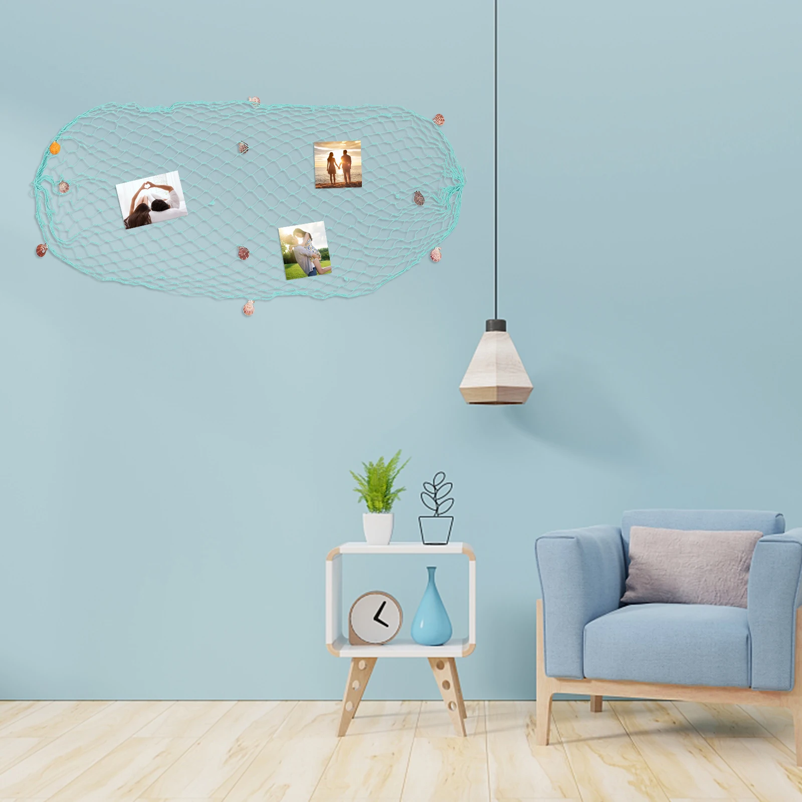 

Cotton Rope Fishing Net Nautical Wall Hanging Decoration Mediterranean Style Room Decor Birthday Gift Office Coffee Shop Decor