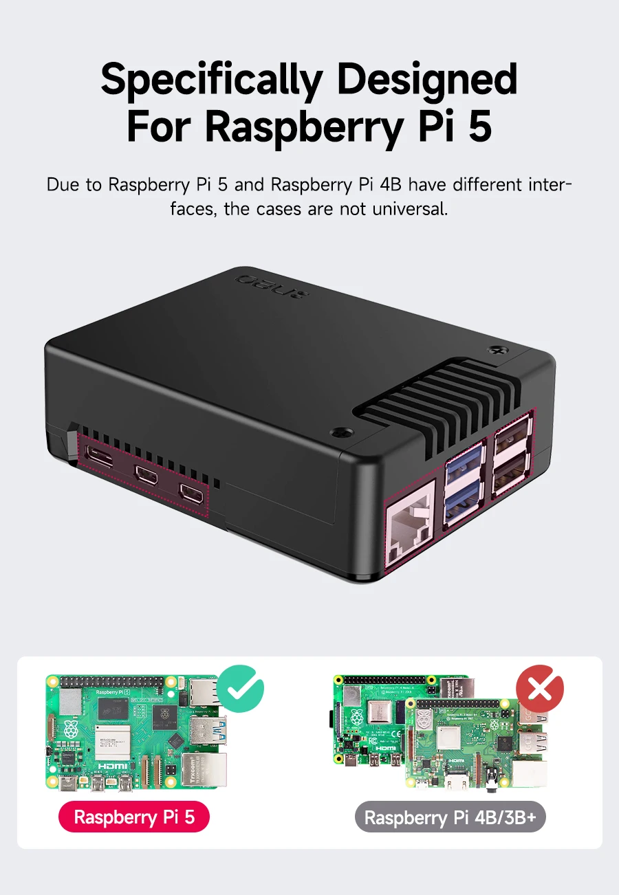 Himbeer Pi 5 Argon Neo 5 Aluminium gehäuse eingebaut 30mm Pwn Lüfter Abluft schale m.2 Unterstützung Installation Festkörper – Detail 9