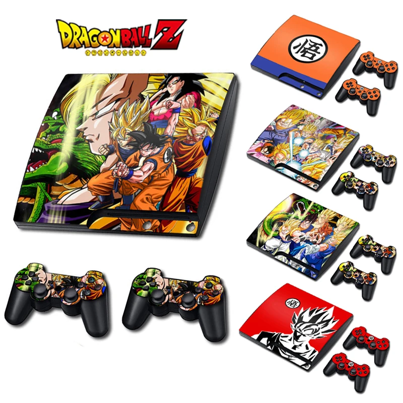 Anime Dragon Ball PS3 Slim Skin Stickers Cover for PlayStation 3 Slim 2000 3000 Consoles Controller Decorative Protective Film